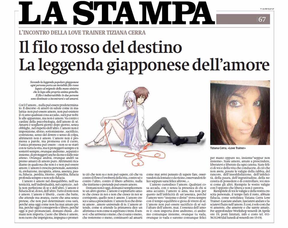 IL FILO ROSSO DEL DESTINO Tiziana Cerra Love Trainer