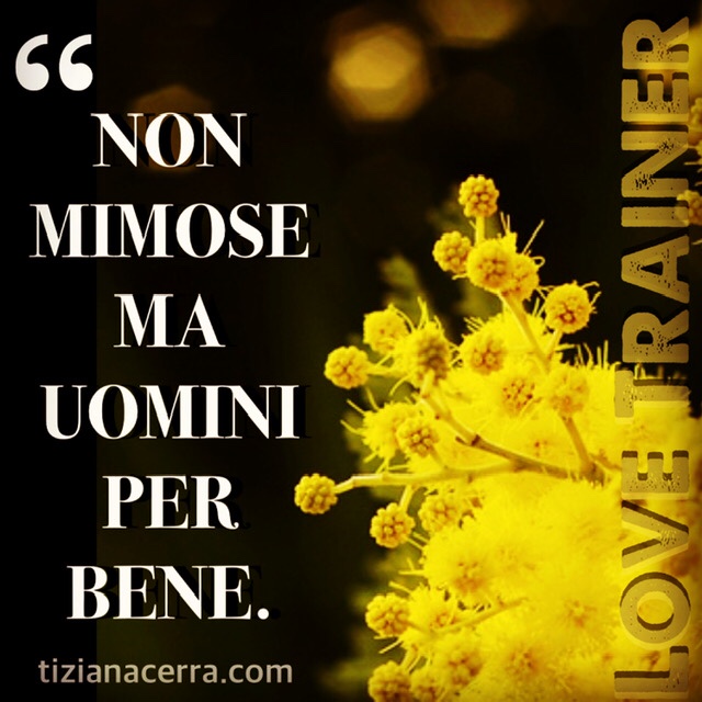 NON MIMOSE MA UOMINI PER BENE. Tiziana Cerra Love Trainer